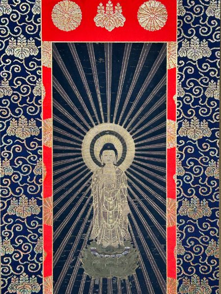 阿弥陀如来立像画 修復完成　拡大表示